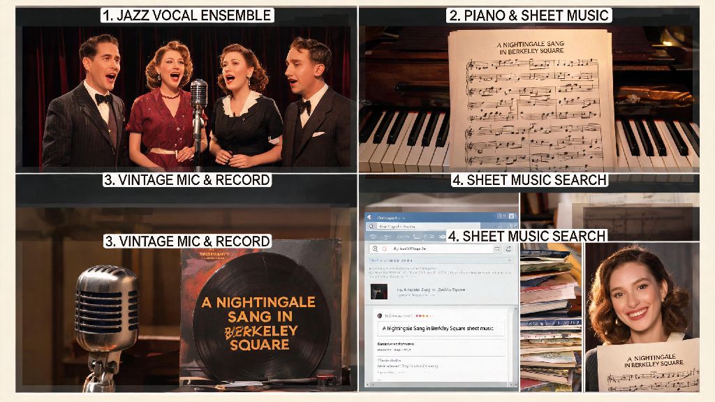 Easy Guide to A Nightingale Sang in Berkeley Square Manhattan Transfer Sheet Music