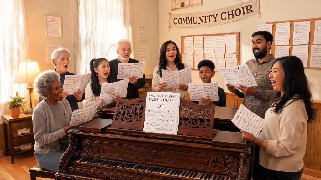 Guide to A Nightingale Sang in Berkeley Square SATB Arrangements & Performances